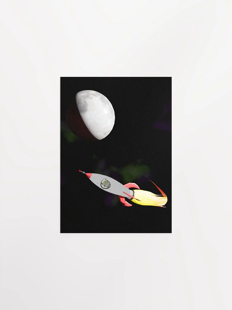 to the moon matte paper poster