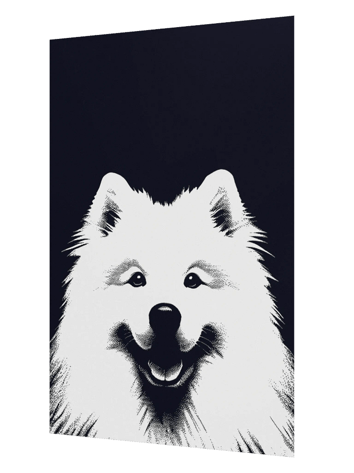 Samoyed Black & White Pop Art Aesthetic Style Print product image (2)