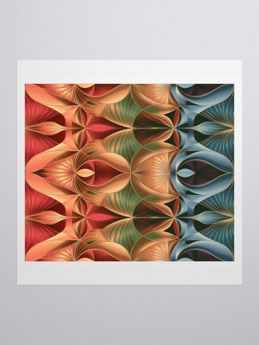Vibrant Fan Pattern Sticker - Colorful Geometric Decal product image (1)