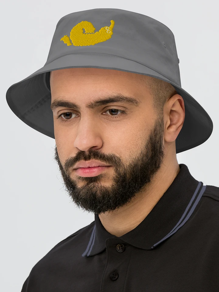 Oh Worm? yellow embroidered bucket hat product image (1)