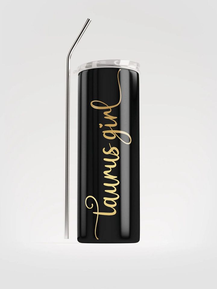 Elevate Every Sip with Our Gold Taurus Girl Stainless Steel Tumbler product image (1)