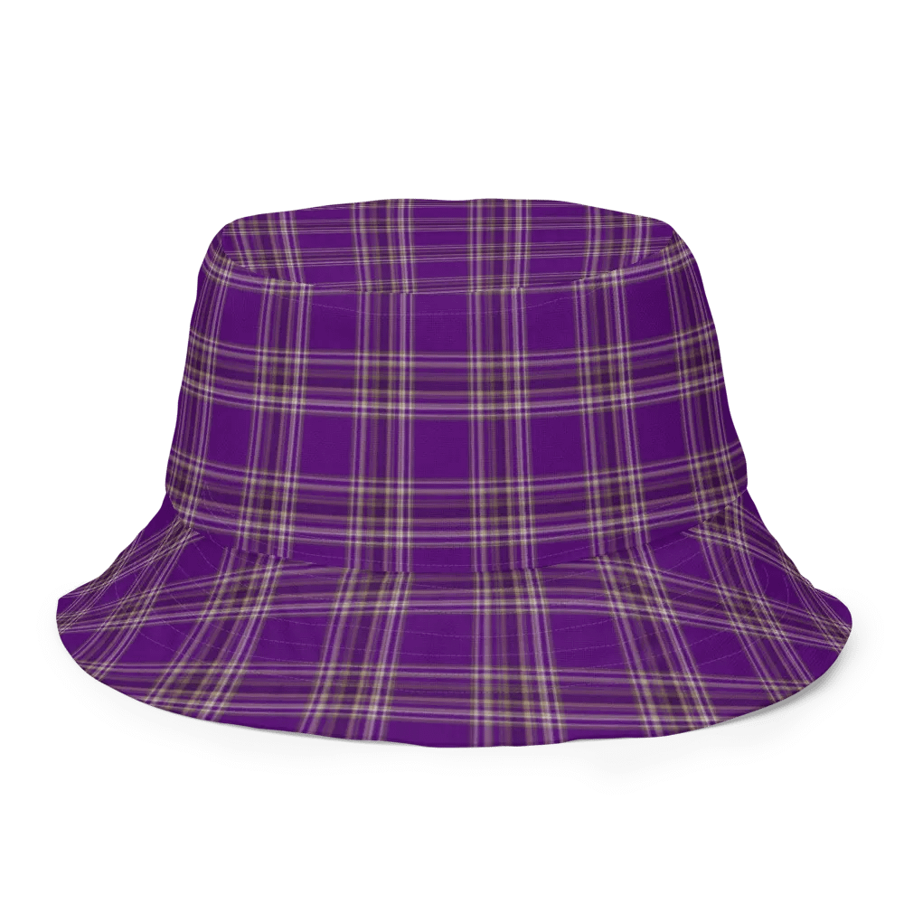 Purple Plaid Dreams Reversible Bucket Hat product image (1)