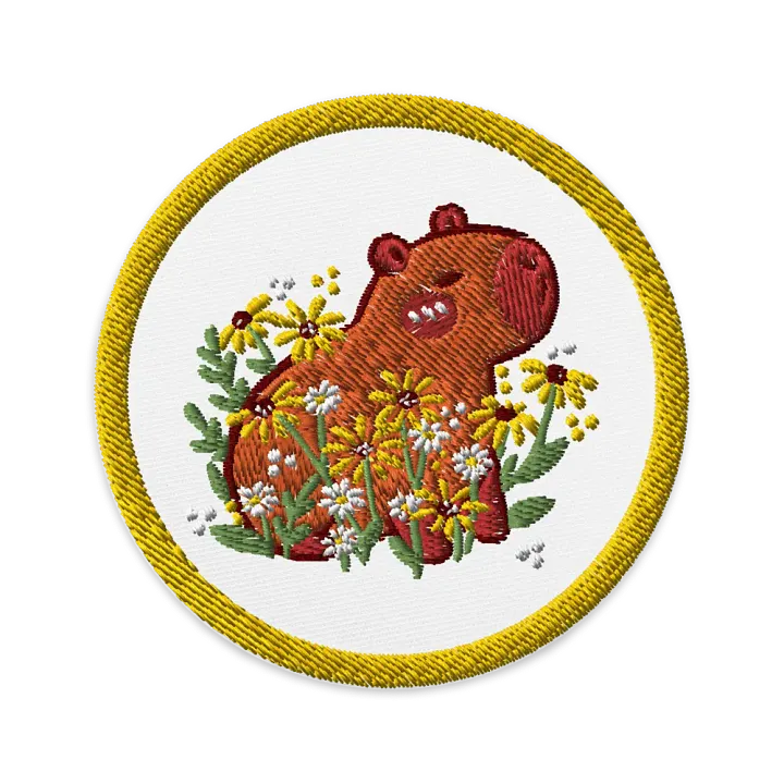 Peaceful Capybara Embroidered Patch product image (2)