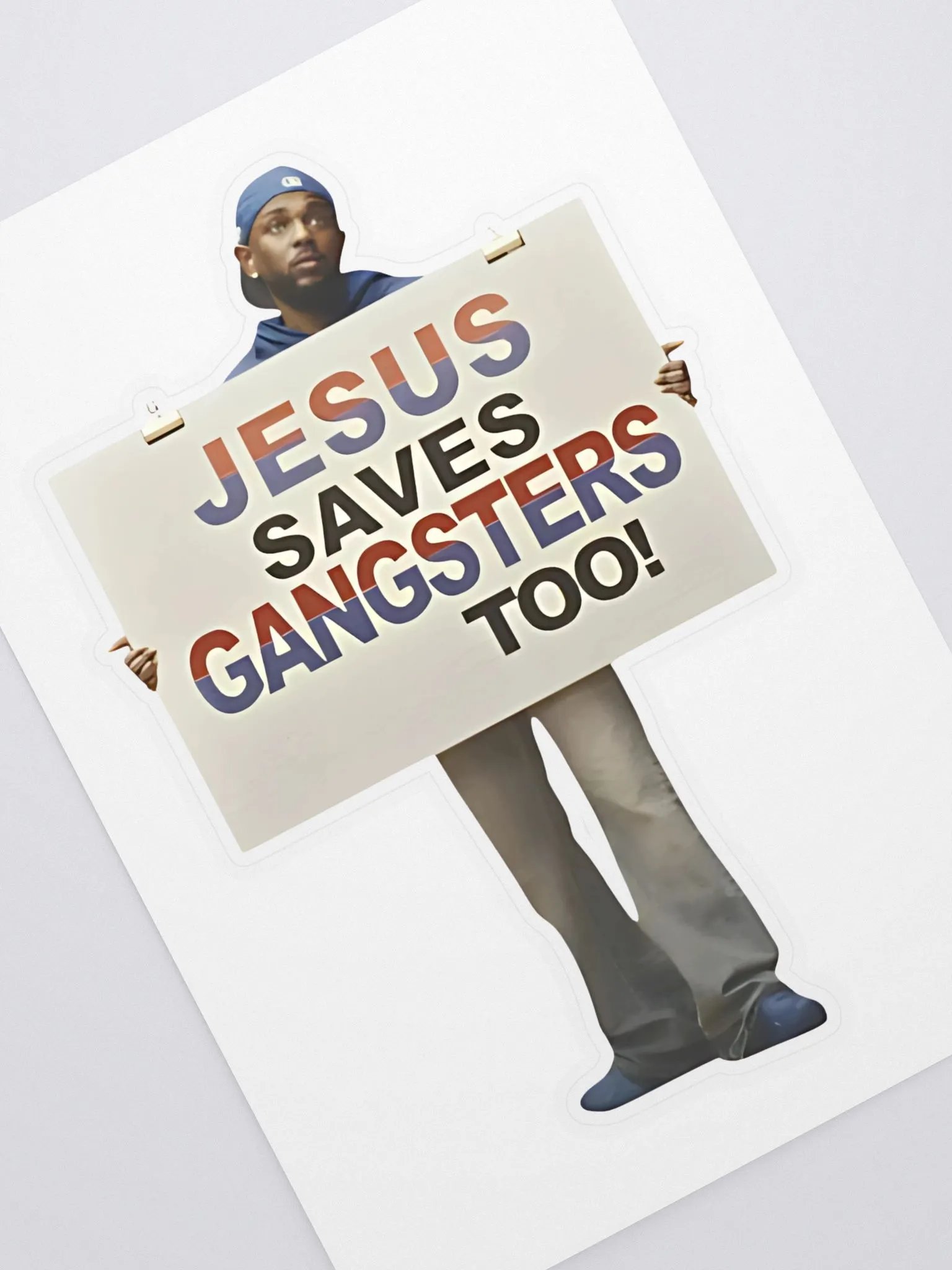 Kendrick Lamar Jesus Saves Gangsters Too Sticker product image (2)