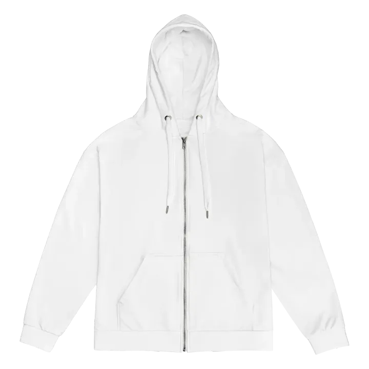 Zenith Eco-Friendly Unisex Zip Hoodie with Premium Hood Design - White product image (1)