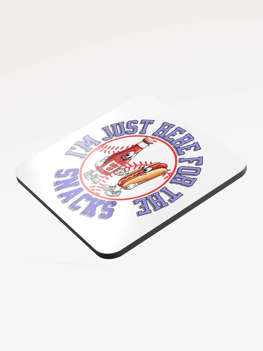 Im Just Here For The Snacks Baseball Buddies Cork Coaster product image (4)