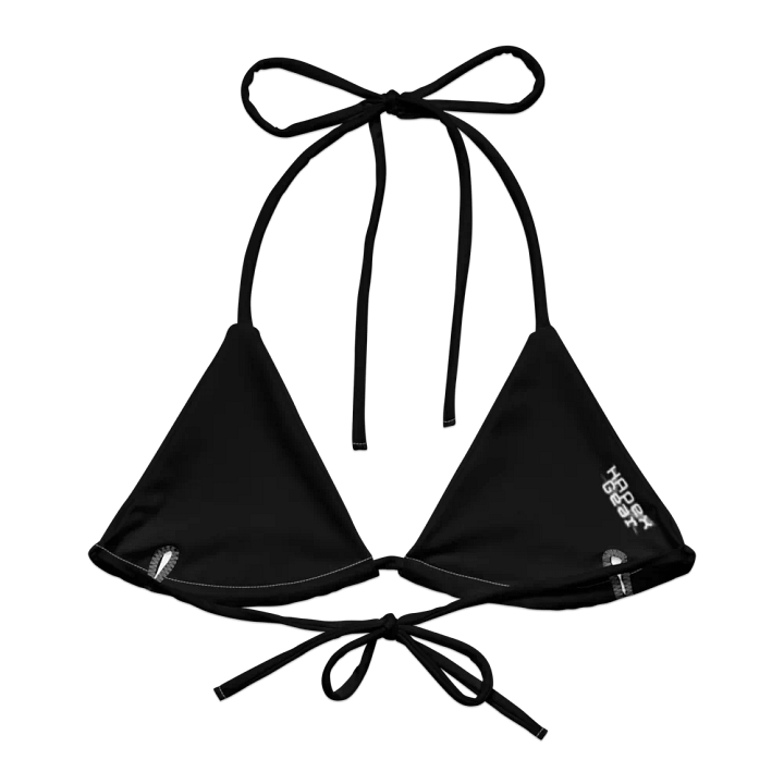 White HApex Gear White Logo Cancer Awareness Orange Ribbon. Black Recycled Padded String Bikini Top product image (1)