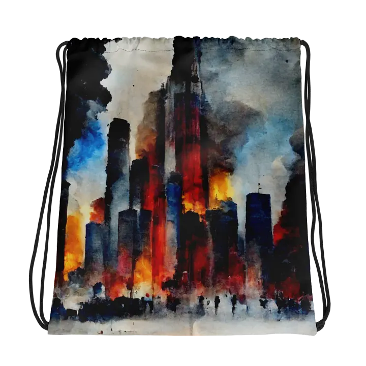 Inferno City All-Over Drawstring Bag product image (1)