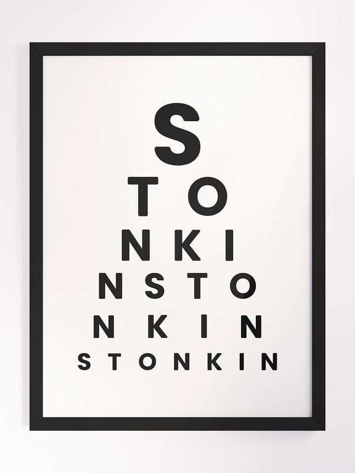 Stonkin' Eye Chart | Framed Poster product image (2)