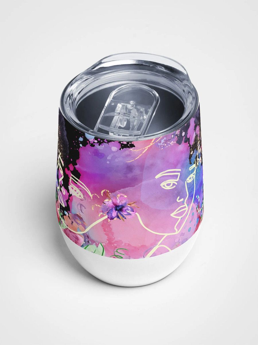 Whimsical Faces Wine Tumbler for the pink ladies product image (4)