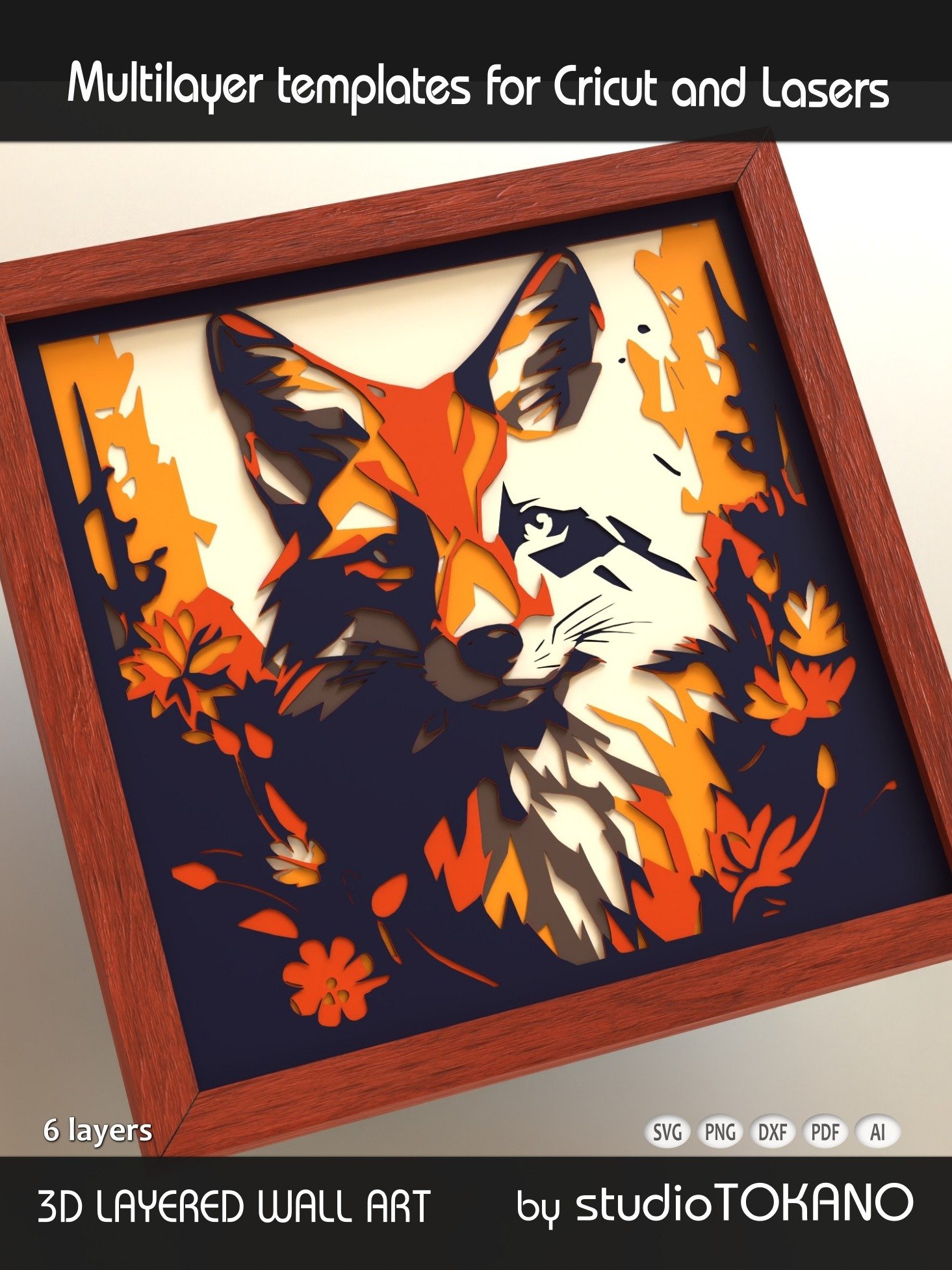 Fox in Forest Layered Template product image (4)