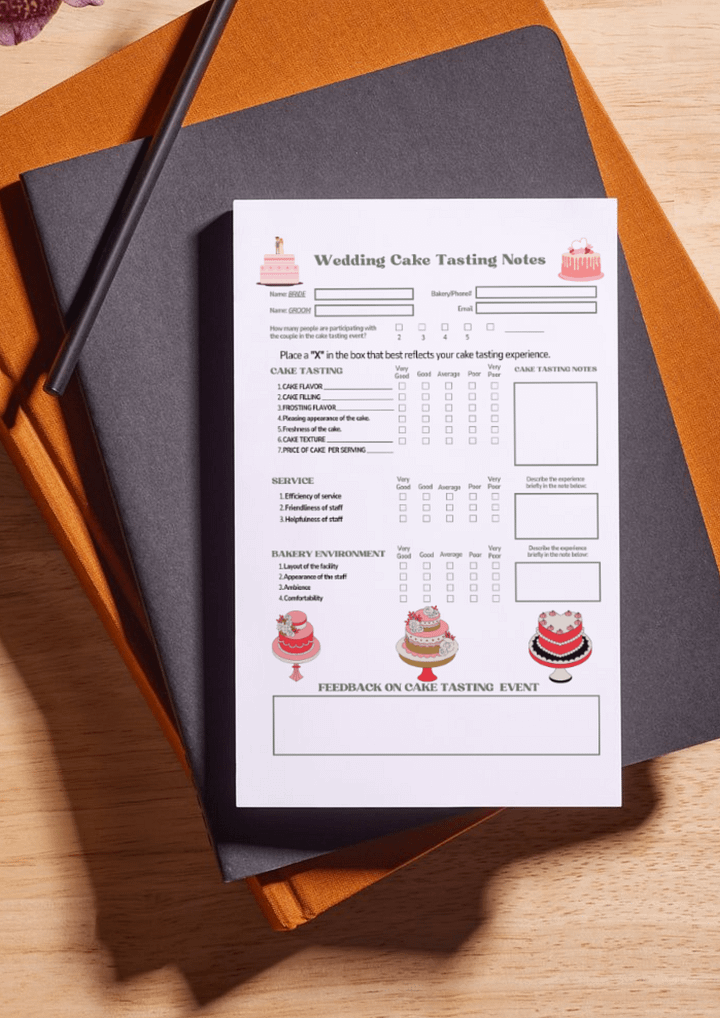 Wedding Cake Tasting Form product image (1)