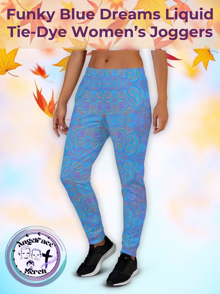 Funky Blue Dreams Liquid Tie-Dye Women's Joggers product image (1)