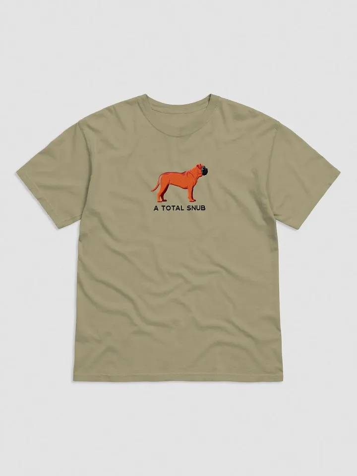 A Total Snub T-Shirt(Embroidered) of an English Mastiff(Red) product image (9)