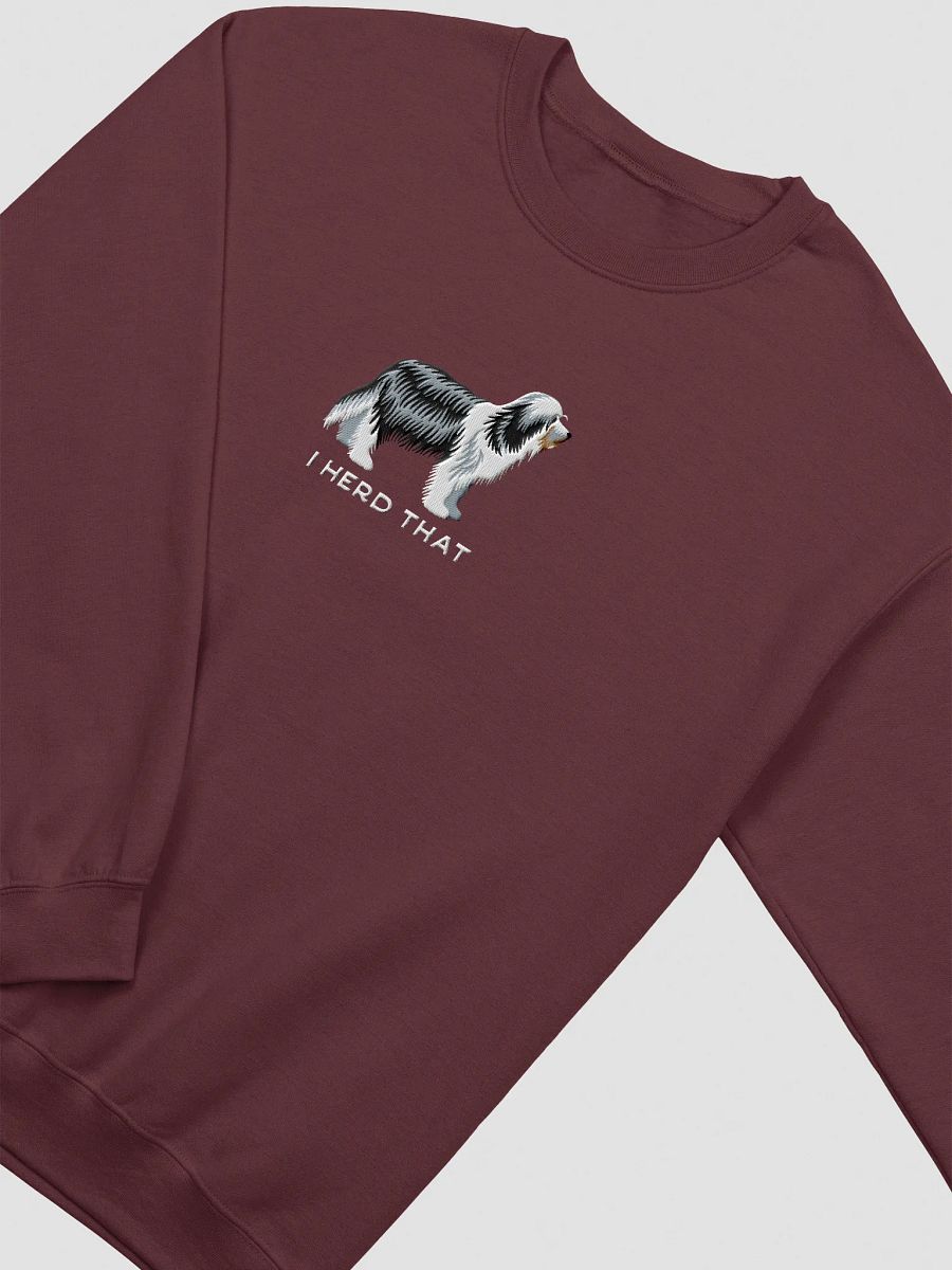 I Herd That Sweatshirt (Embroidered) of a Bearded Collie product image (9)