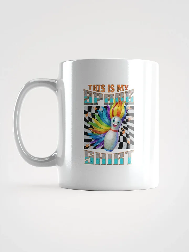 This Is My Spare Shirt Bowling Rainbow Flames Mug product image (1)