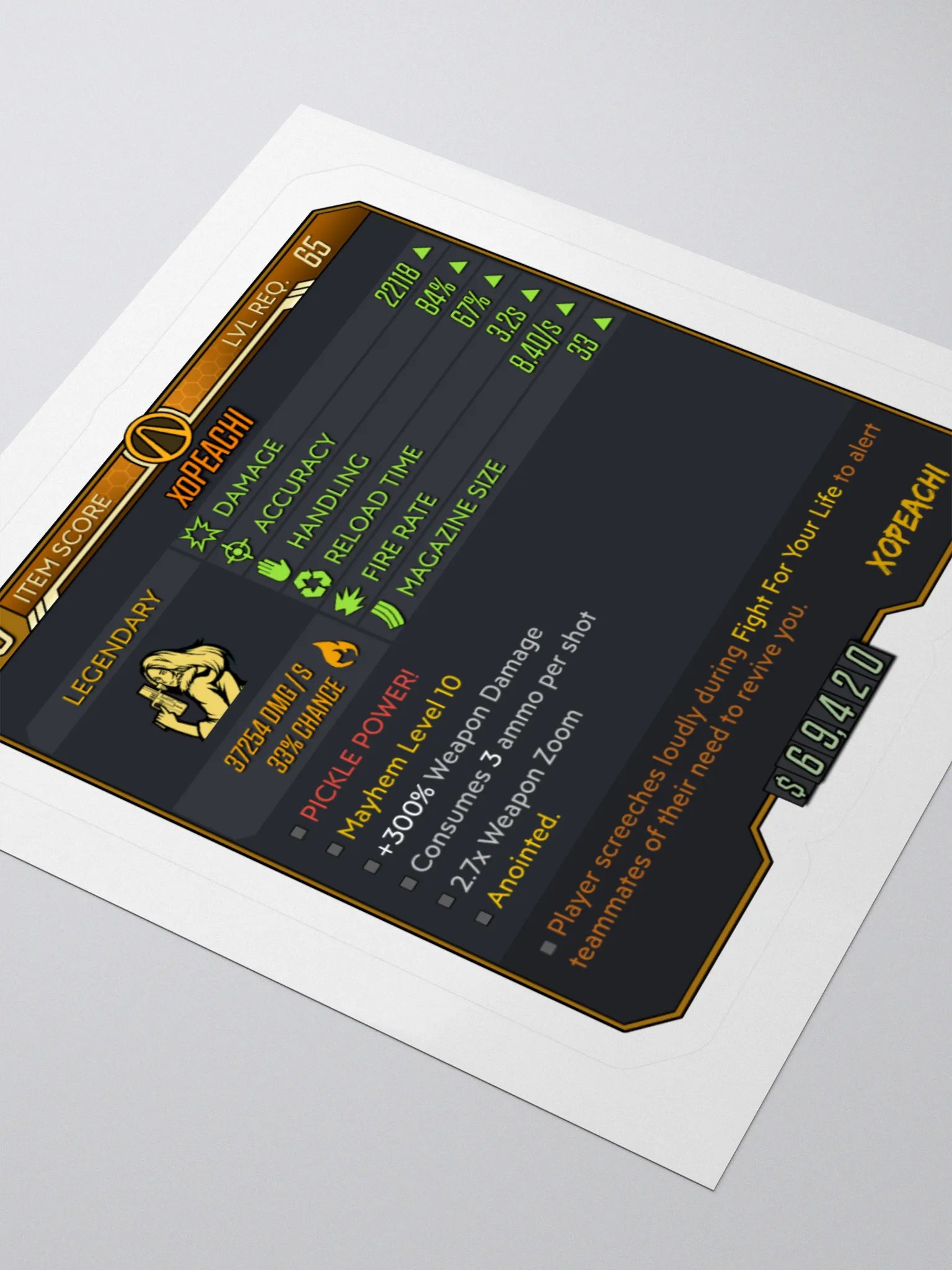 xoPEACHI Borderlands 3 Item Card product image (3)