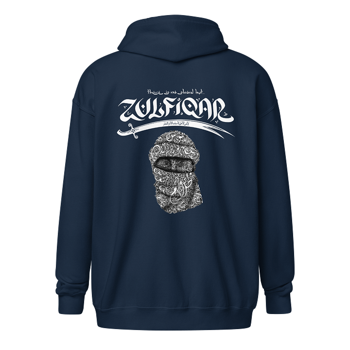 MUSLIM Signature Navy Zip Hoodie - UNISEX Embroidery product image (1)