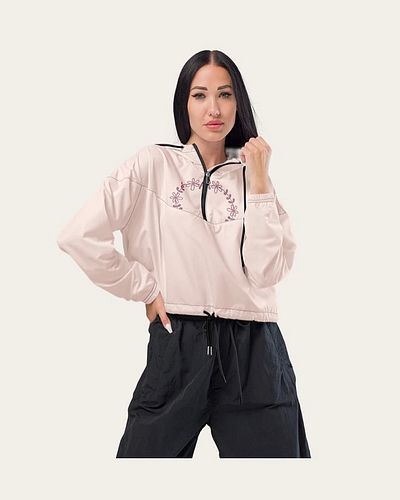 For The Ladies😍🥰 G-ORGEOUS Floral Elegance Cropped WindBreaker, Get Yours Today!🛍. #croppedwindbreaker #windbreakerjacket #fa...