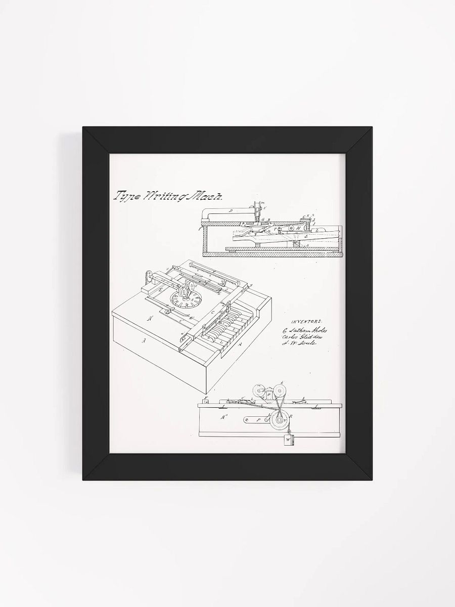 Sholes, Glidden, & Soule – Type Writing Machine (Typewriter) product image (4)