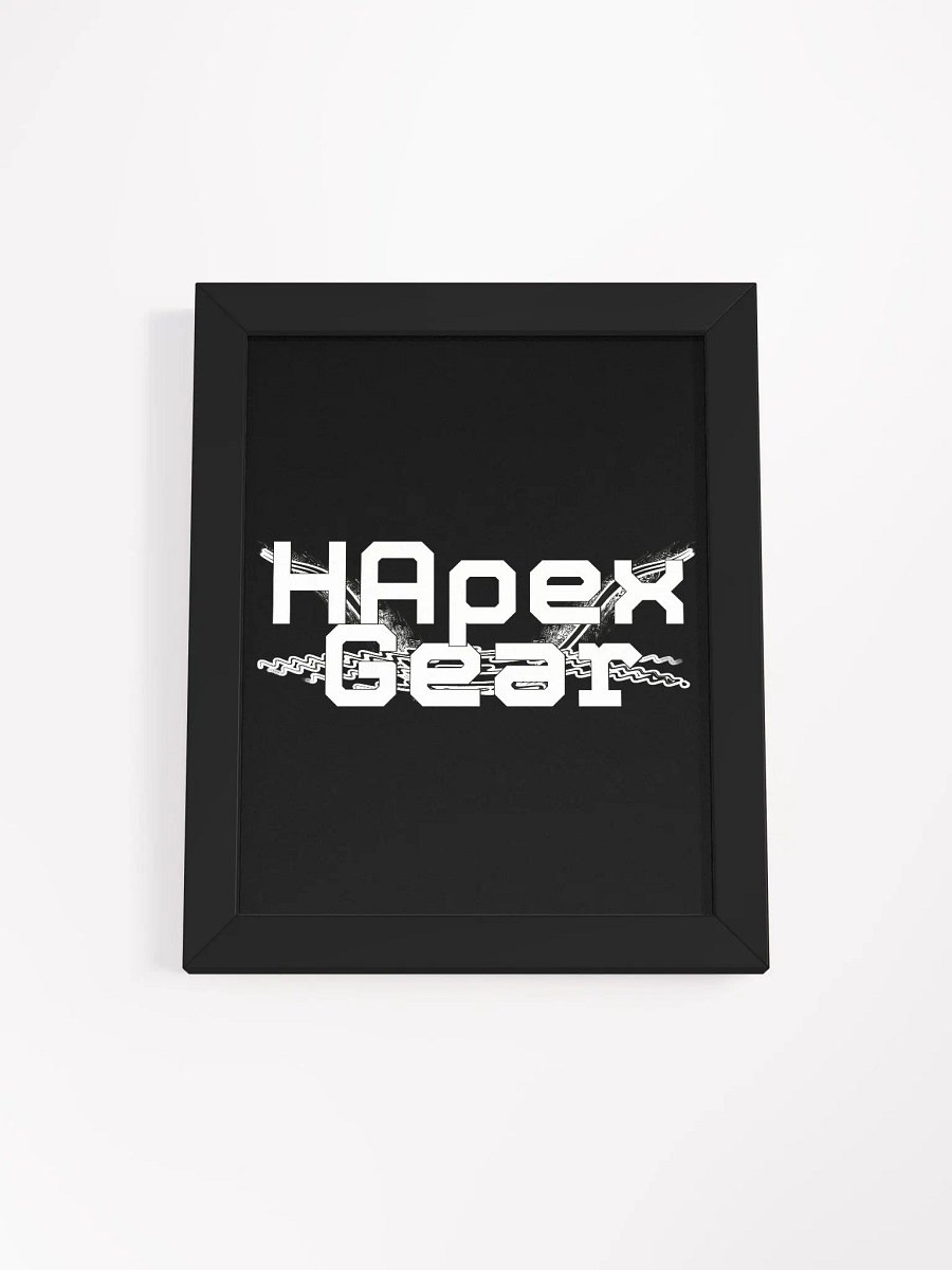 Framed - Black - High-Quality Matte Poster - White HApex Gear Black Logo product image (1)