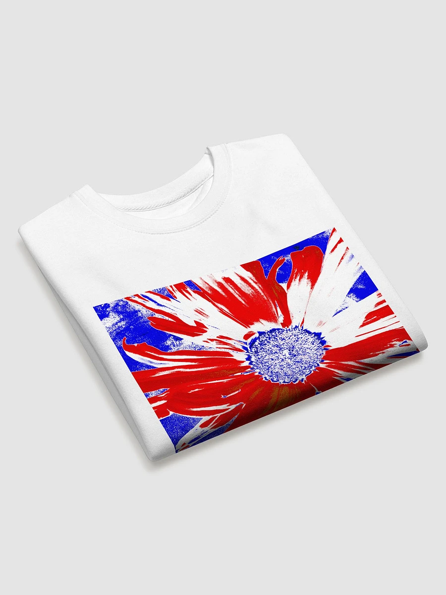 Navy, Red and White Daisy on Navy Abstract Background Unisex Sweatshirt product image (8)