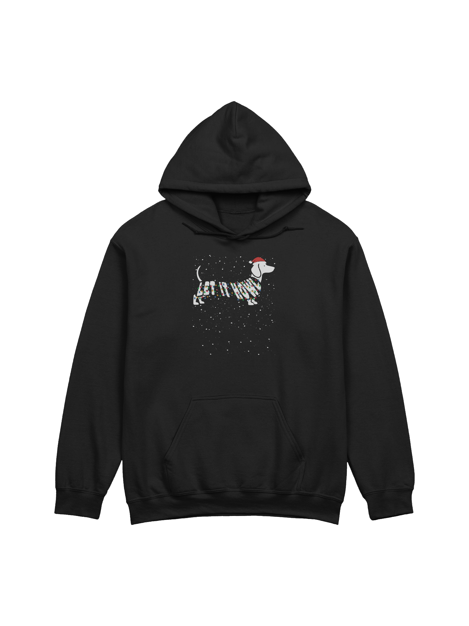 Let It Snow Dachshund Hoodie – Christmas Lights Doxie Winter Design product image (1)