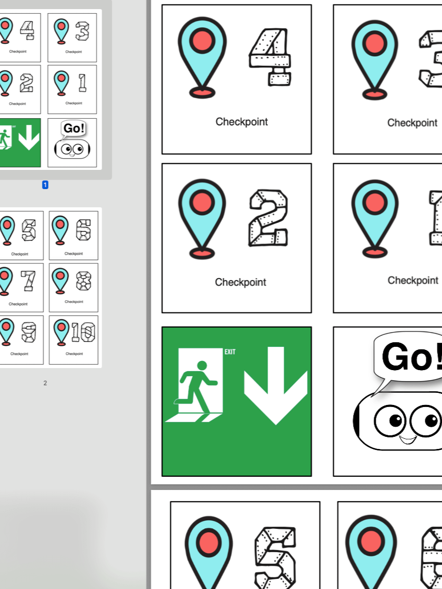 Printable checkpoints and maze templates. product image (1)