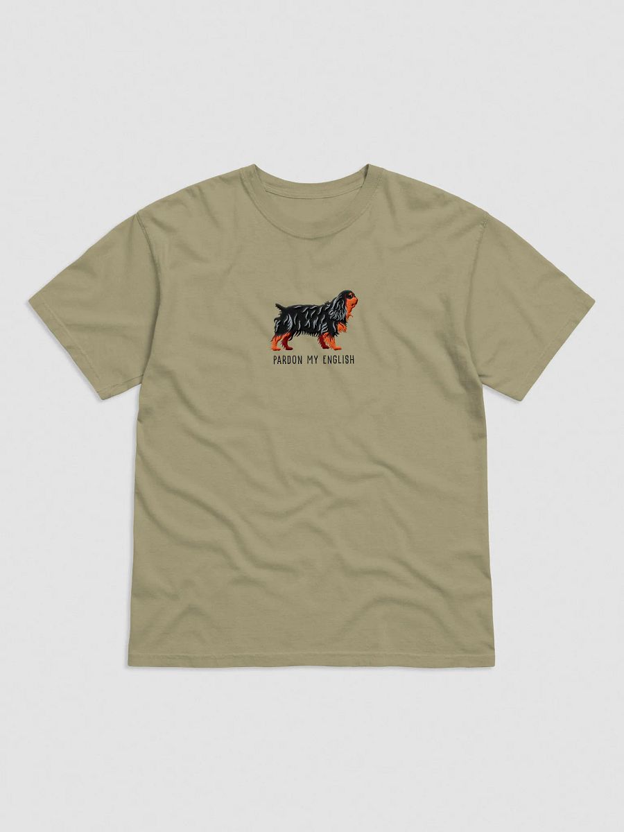 Pardon My English T-Shirt(Embroidered) of an English Toy Spaniel(Black & Tan) product image (9)