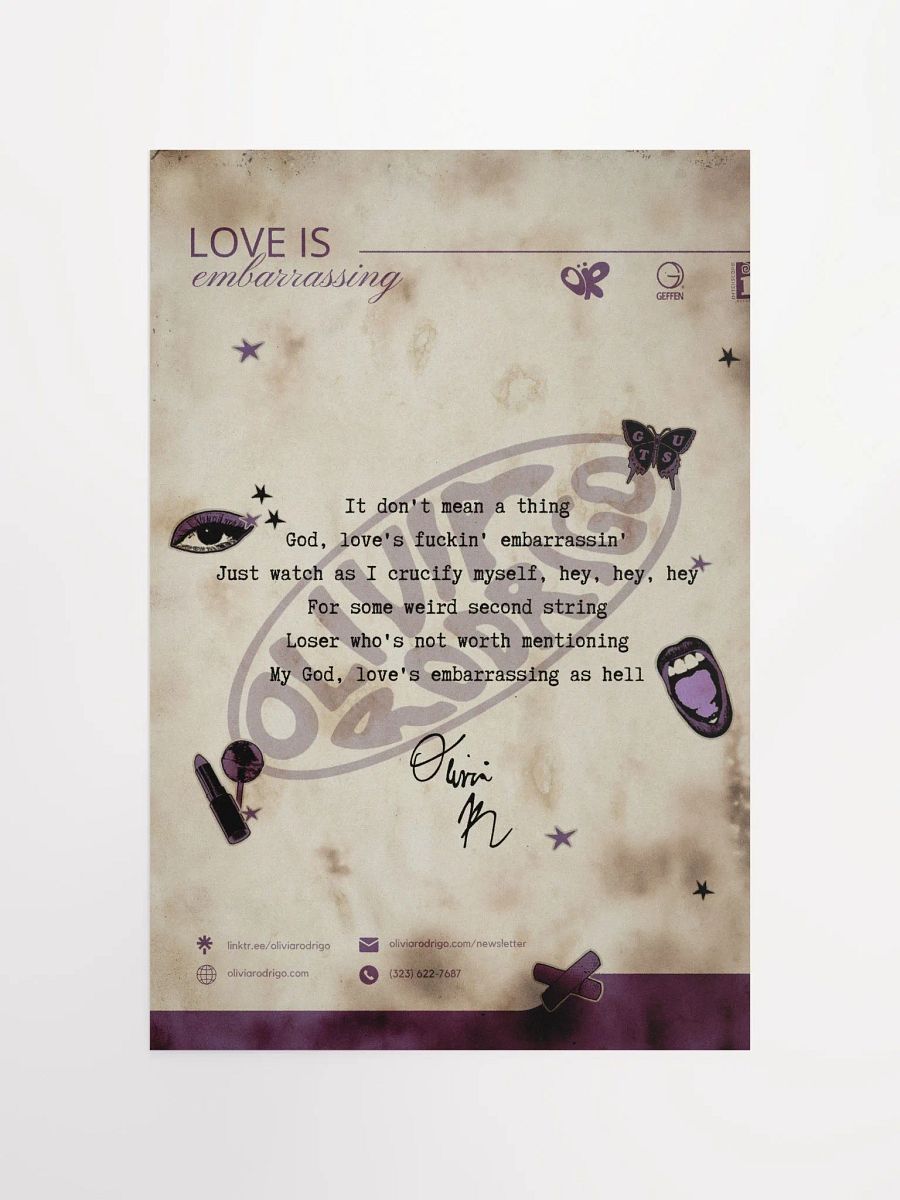 love is embarrassing Poster product image (4)