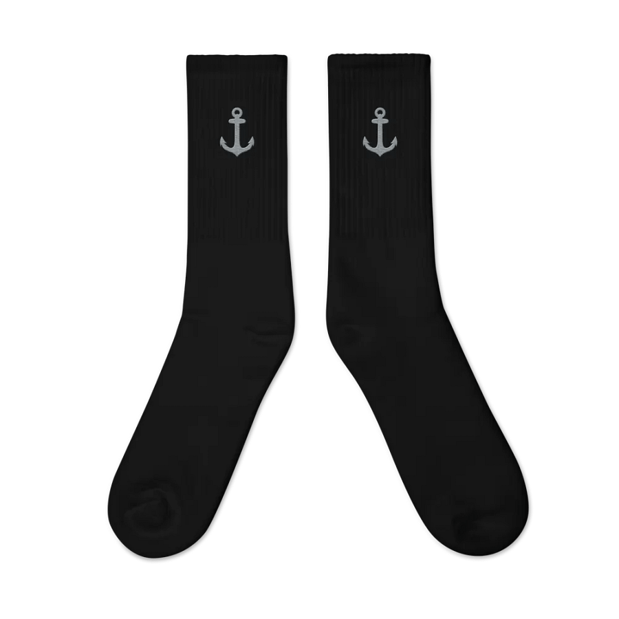 "Anchor" Embroidered Crew Socks product image (6)