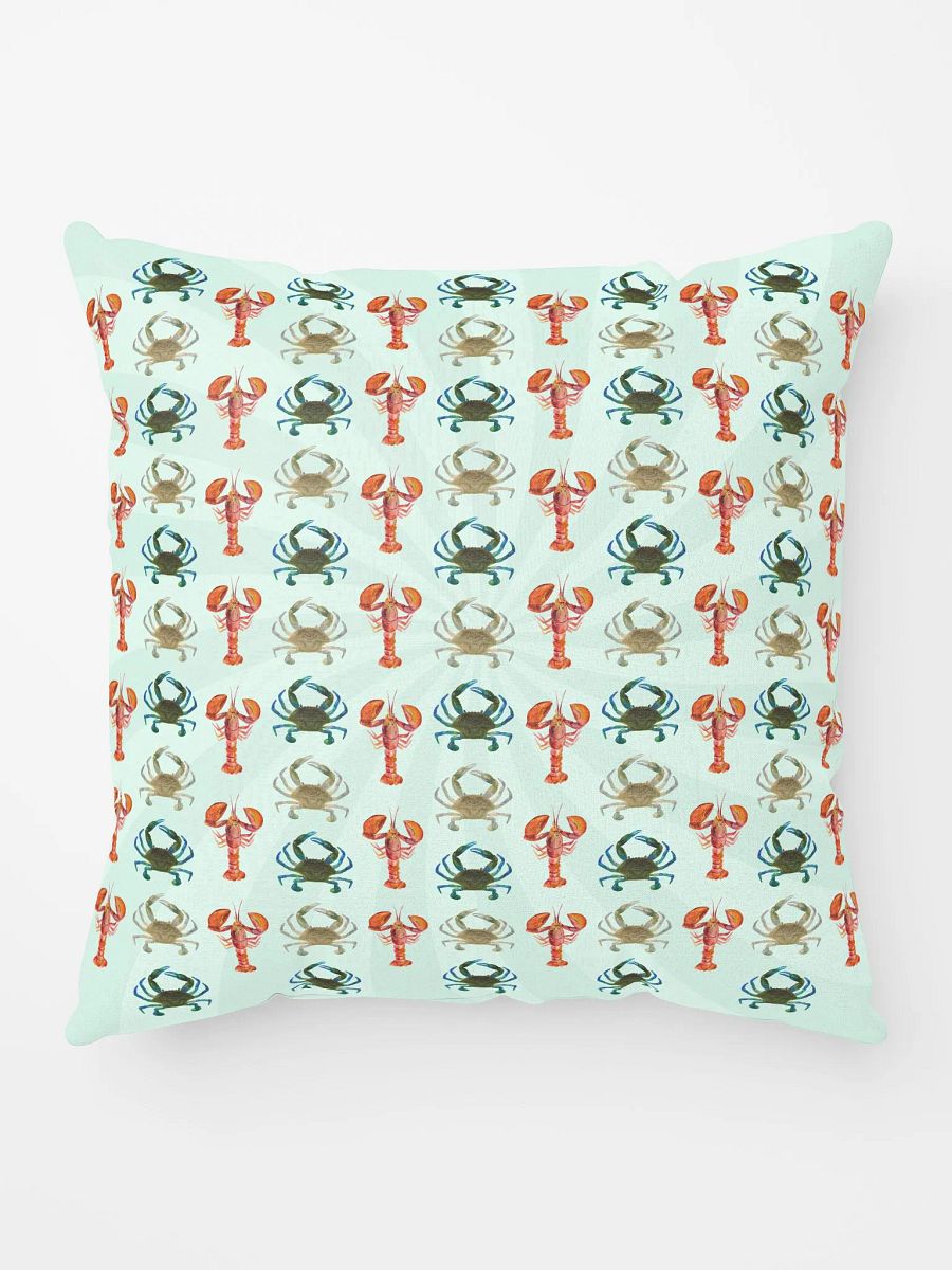 Copy of Crab and Lobster Pale Mint Green Pillow product image (6)