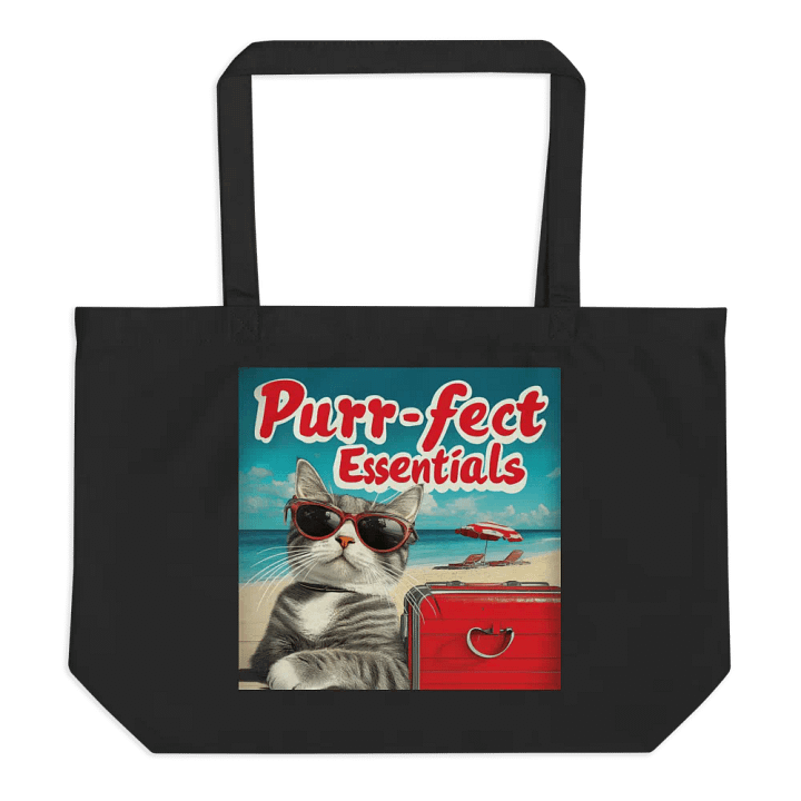 Purr-fect Essentials Cat Lover Tote Bag product image (1)