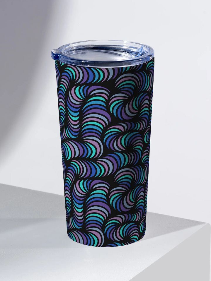 Weirdly Zen Metal Tumbler - Blue Purple Pink Teal Abstract product image (2)