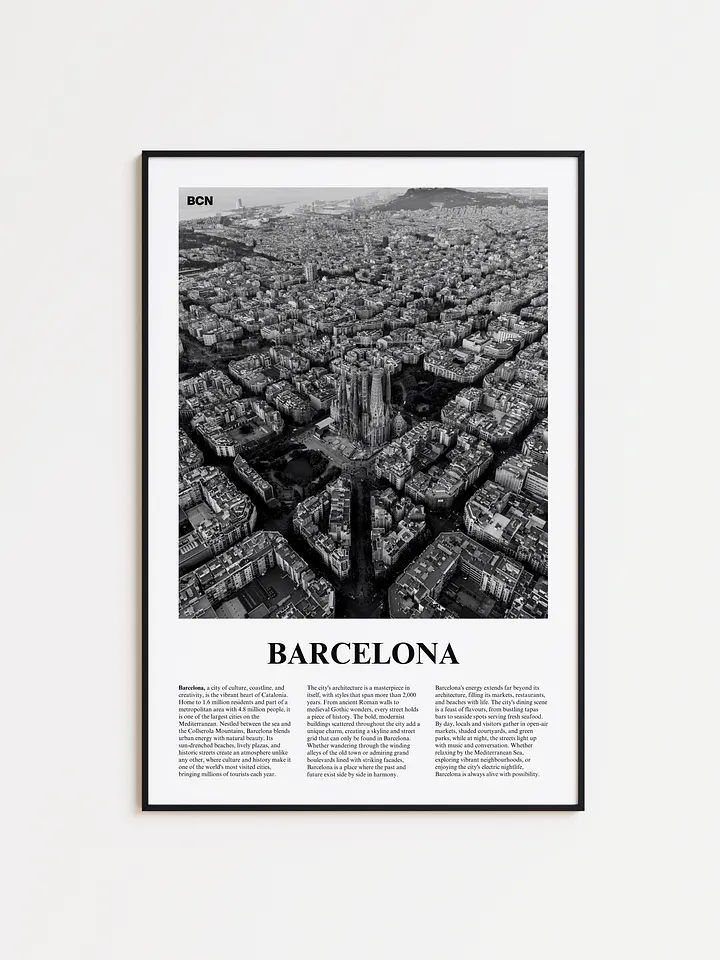 Barcelona 01 Newspaper Poster product image (1)