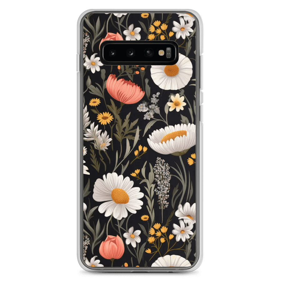 Blossom Elegance: Noir Garden Clear Samsung® Case product image (7)