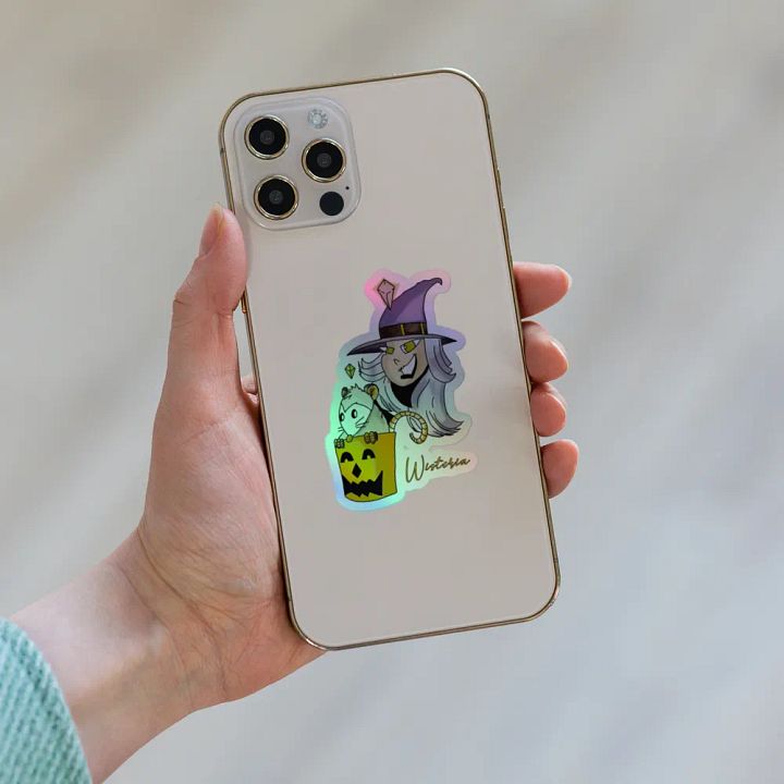 Whimsical Witch Holographic Sticker Sheet product image (1)