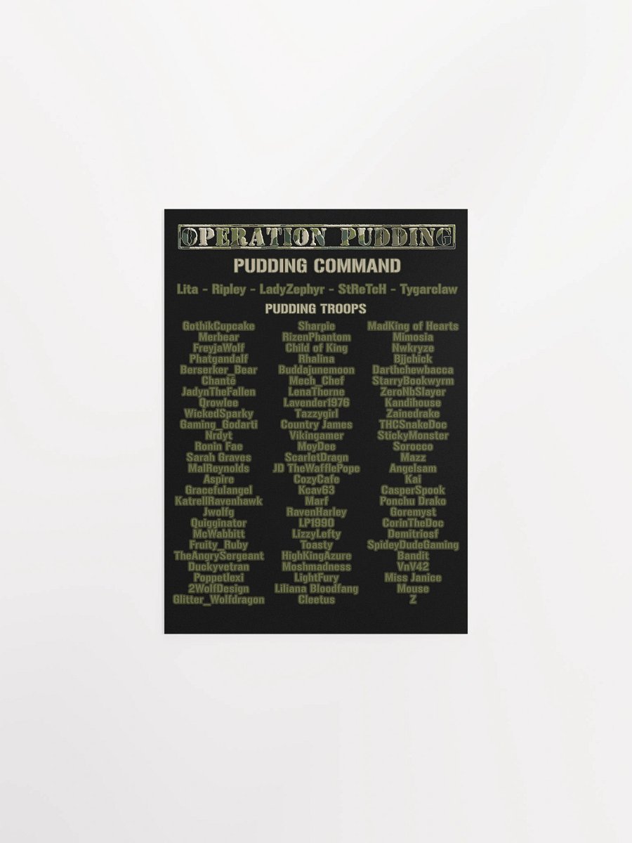 Operation Pudding Roster - Poster product image (4)