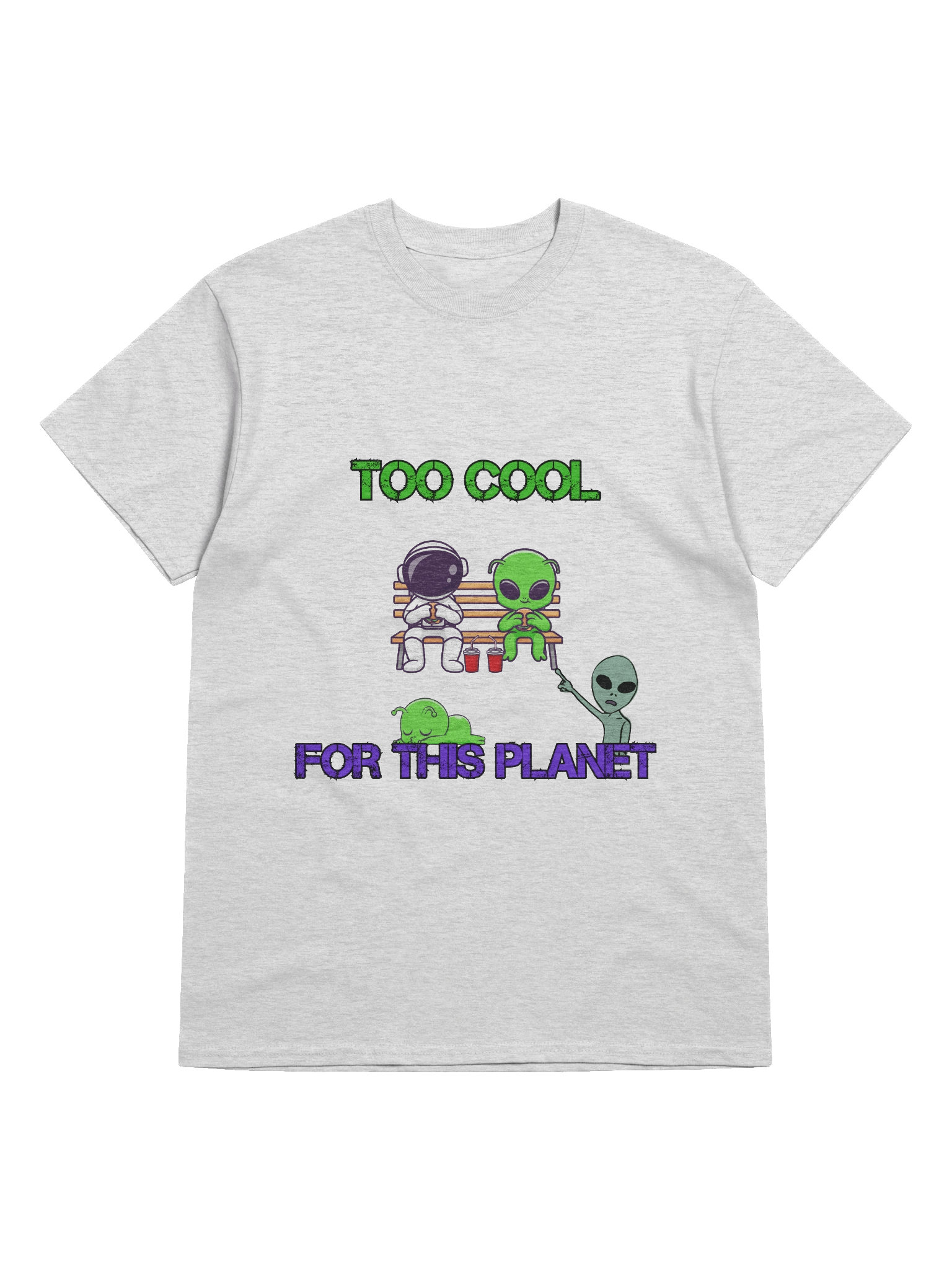 Too Cool For This Planet – Astro Chill Space Vibes Graphic Tee product image (2)