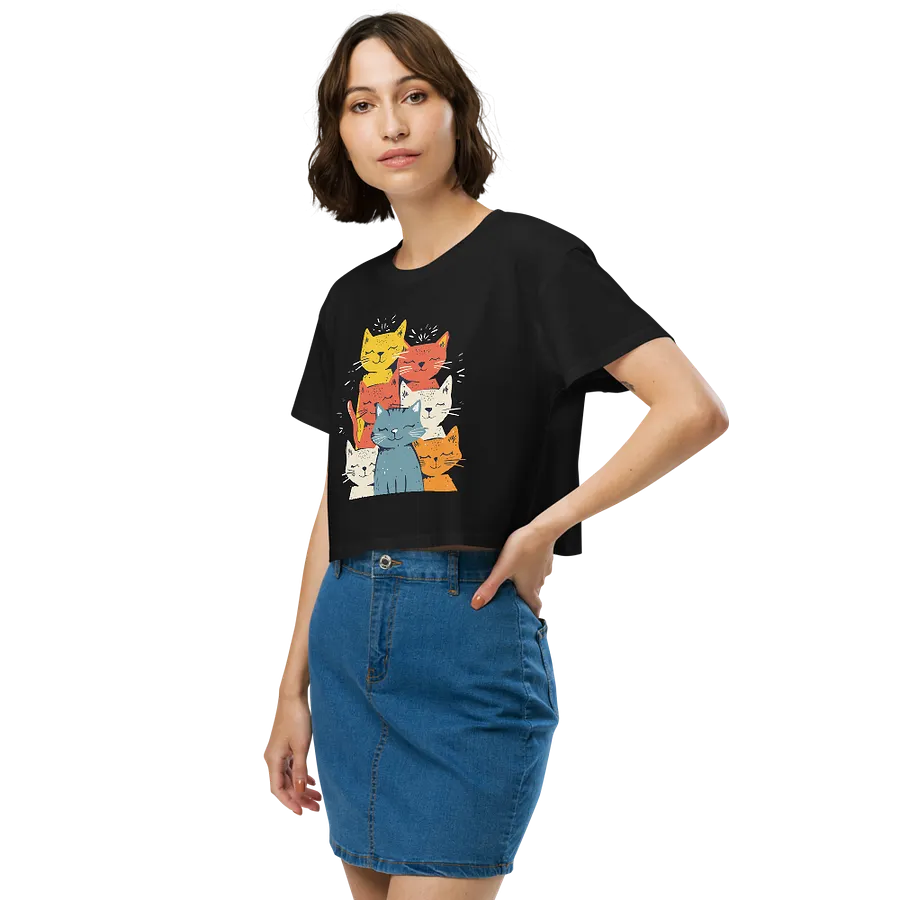 Kaleidoscope Of Kittens - Crop Top Relaxed Fit Women product image (4)