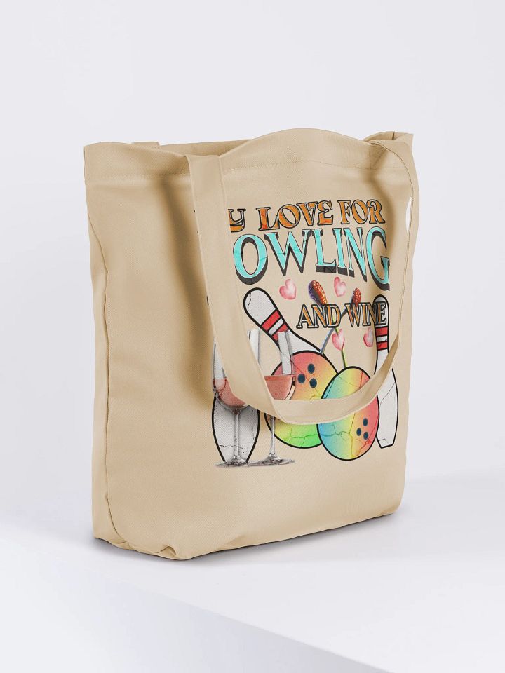 My Love For Bowling And Wine Lover Tote Bag product image (4)