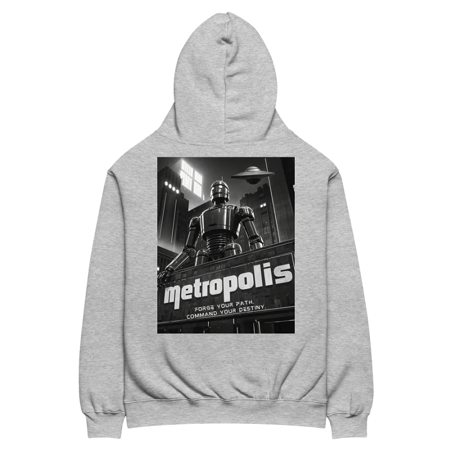 Forge Your Path, Command Your Destiny – Art Deco Robot Back Graphic - Hoodie product image (3)