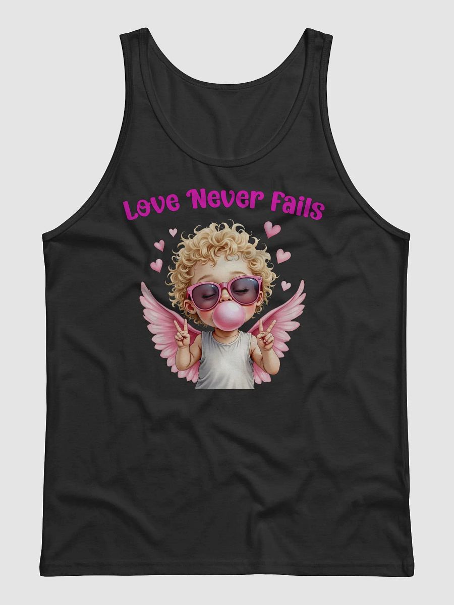 Love Never Fails Valentine Retro Cupid Valentine's Day Jersey Tank product image (11)