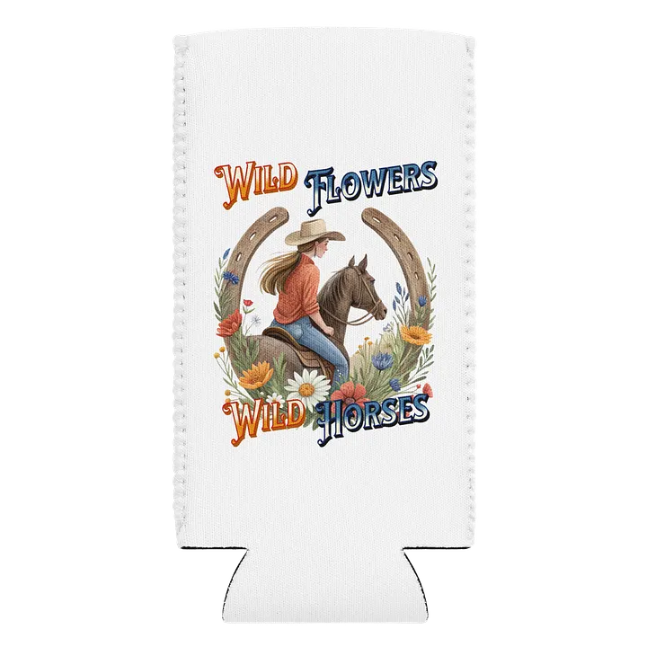 Wild Flowers Wild Horses West Can Cooler product image (1)