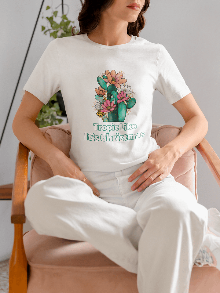 Tropic Like It's Christmas Cacti T-Shirt product image (14)