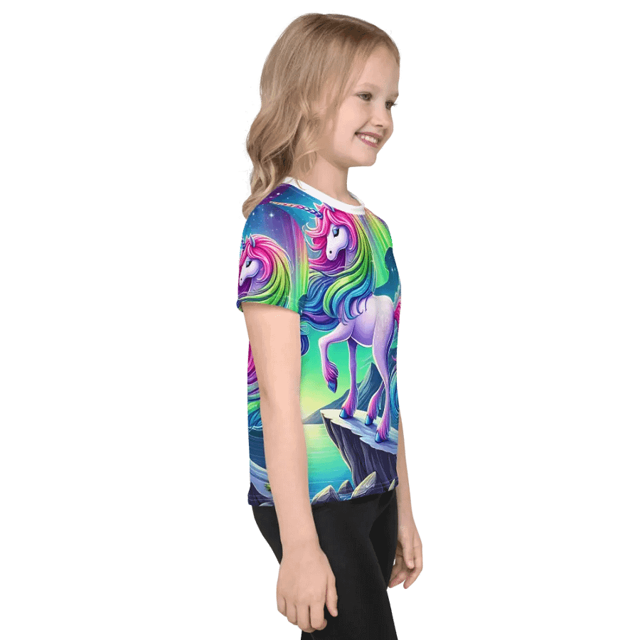 Aurora Unicorn Kid's All-Over Print T-Shirt product image (5)