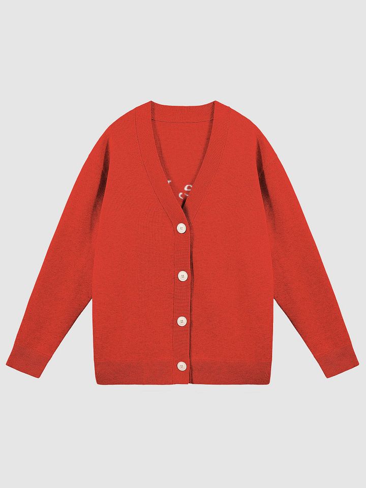 Peace, Love and Paris with Monuments Parisian Chic Knitted Cardigan | Red product image (2)