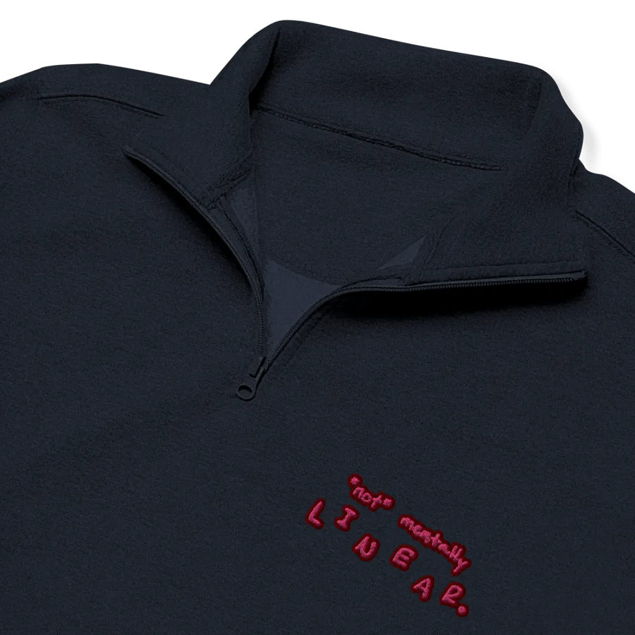 *not* mentally linear. (rose design) embroidered quarter zip product image (11)