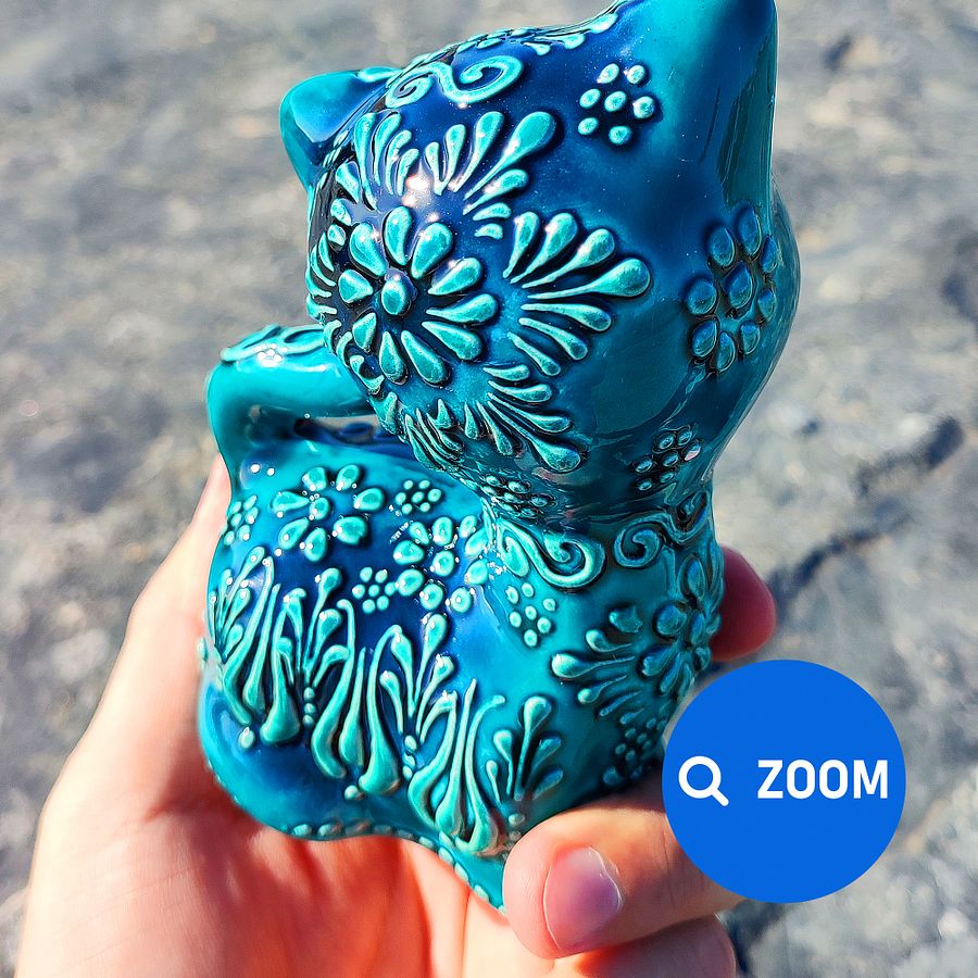 Handmade Ceramic Cat – Unique Turkish Decor for Home and Gifts — handmade pottery, handmade ceramic, handmade gift, Turkish ceramic product image (8)