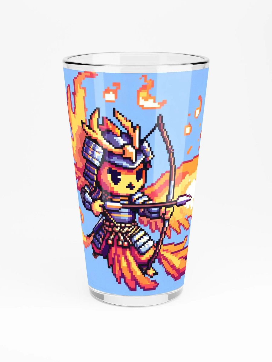 Pixel Art Phoenix Samurai Archer Pint Glass product image (3)